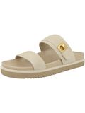 Steve Madden Take-Two Sandalen Dames Platte Sandalen Leer Suède Sand 38
