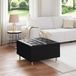 Prolenta Maison Exclusive Ottoman avec espace de rangement, noir, 80 x 80 x 45 cm, revêtement en similicuir