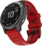 By Qubix Qubix - Geschikt voor Garmin bandje - 26mm Quickfit - Siliconen bandje - Rood - Geschikt voor Garmin Epix Pro Gen 2 (51mm) / Quatix 7X / 6X & Tactix 7 (pro)