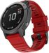 By Qubix Qubix - Geschikt voor Garmin bandje - 26mm Quickfit - Siliconen bandje - Rood - Geschikt voor Garmin Epix Pro Gen 2 (51mm) / Quatix 7X / 6X & Tactix 7 (pro)