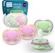 Philips Avent Ultra Air – Ademend en lichtgewicht fopspeen (6-18 mnd) – 4 stuks - Roze en groen