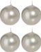 Trend Candles Bolkaars glad - 4x - zilver - 7 cm - 16 branduren
