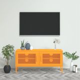 Maison Exclusive - meuble TV, couleur jaune moutarde, 105x35x50 cm, acier
