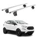 Omac Barres de toit transversales en aluminium pour Ford Ecosport (sans barres) 2014-2023 – Tüv / Din 75302:2019 – Antivol inclus – Charge max 75 kg – 2 barres – Gris