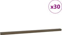 vidaXL - Trapprofielen - 30 stuks - Bruin - Aluminium - 67 x 3 x 2 cm