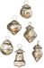 LOBERON Kerstversiering set van 6 Levier antiekzilverkleurig