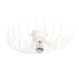 Homemania 5003-046-WH wandlamp Lion, woonkamer, slaapkamer, metaal, wit, 46 x 46 x 13 cm, 1 x E27, max, 100 W