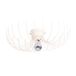 Homemania 5003-046-WH wandlamp Lion, woonkamer, slaapkamer, metaal, wit, 46 x 46 x 13 cm, 1 x E27, max, 100 W