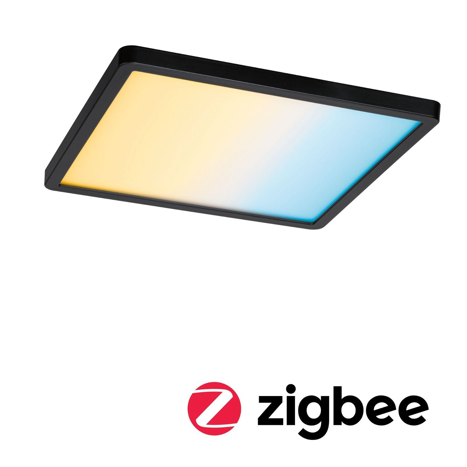 Paulmann VariFit LED-inbouwpaneel Smart Home Zigbee Areo IP44 hoekig 230x230mm Tunable White Zwart dimbaar