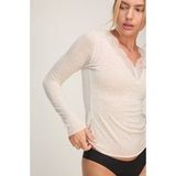 Hunkemöller super soft Kant V-Neck Shirt met Cashmere Grijs