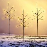 Lichttakken Set van 3 lichttakken met 60 warmwitte leds, verlichte decoratieve takken voor binnen en buiten, sfeerverlichting, kerstdecoratie, paasdecoratie, takken