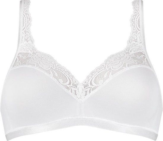 Sloggi Romance Soft Bra BH zonder beugel - Zwart - Wit - 85B