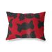 BonaMaison Rood-Zwart Decoratieve Kussensloop, Kussenhoezen Bank, Decoratieve Kussenhoesjes, Kussensloop; Sofa, Slaapkamer, Kantoor, Auto 45x60 Cm - Ontworpen en vervaardigd in Turkije