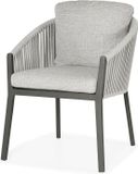 Suns Avero dining tuinstoel fishbone weaving camel sand natural mixed weave / matt royal grey