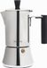 Merkloos RVS Espressokann voor Inductie, Gas, 4 Kopjes, 200 ml, Zilver