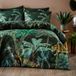 Paoletti Siona Dekbedovertrek Set - Wild Animals Luxe Katoenen Beddengoed (Midnight Green - Super King)