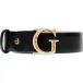 Guess Ceinture réglable et non-réversible pour femme H30 cuir synthétique cognac argenté
