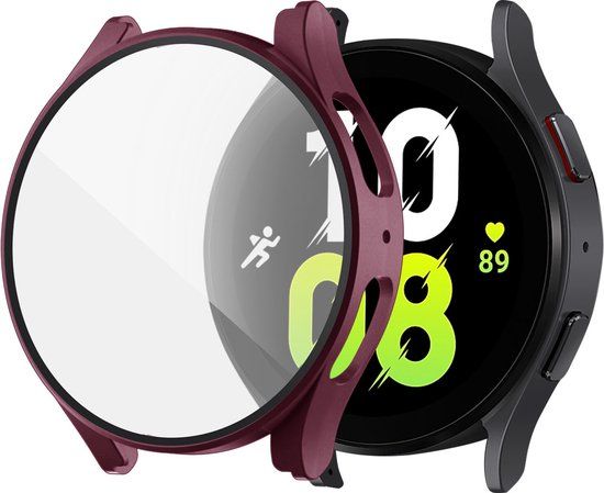 Strap-it Hard Case voor Samsung Galaxy Watch 5 44mm - Bordeaux