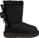 UGG Bailey Bow II Kinderen Laarzen Zwart Leer Wol Rubber