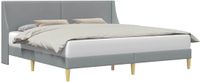vidaXL Bedframe Lichtgrijs Stof Tweepersoons