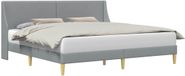 vidaXL Bedframe Lichtgrijs Stof Tweepersoons
