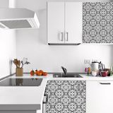 Ambiance Sticker Zelfklevende tegelmuurstickers voor keuken en badkamer - 60 cementtegelstickers voor meubels van ORTIZ - 60 stickers 10x10cm