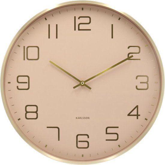 Karlsson Wandklok Elegance Glow - Bruin - Ø40cm - Wandklok Scandinavisch