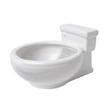 Kwirkworks Toilet gevormde kom voor snacks, voedsel voor huisdieren, granen, water, ramen - 7 inch