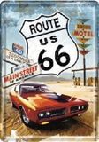 Nostalgic Art Merchandising Route 66 Main Street Metalen Postcard 10 x 14 cm