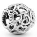 PANDORA All Over Harten Bedelaar Sterling Zilver 11 x 11 x 10,7 mm (D/H/W)