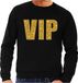 Bellatio Decorations Verkleed glitter sweater voor heren - zwart - VIP - glitter goud - foute party XL