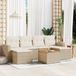 Maison Exclusive - Ensemble de meubles de jardin 7 pièces avec canapé et coussins, beige, en polyrotin