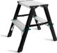 VONROC PRO Dubbele trap 2 treden – klustrap/huishoudtrap inklapbaar – max. belastbaarheid 150kg - antislip