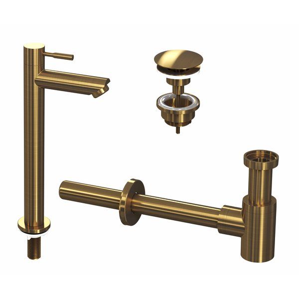 Ink 2A Verhoogde Fonteinkraan Brushed Mat Goud 9902413