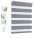 Omgoods - Dubbel Rolgordijn Klembevestiging - Protection solaire Gris 115 cm