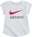Nike T-shirt met Korte Mouwen voor kinderen Swoosh JDI Wit