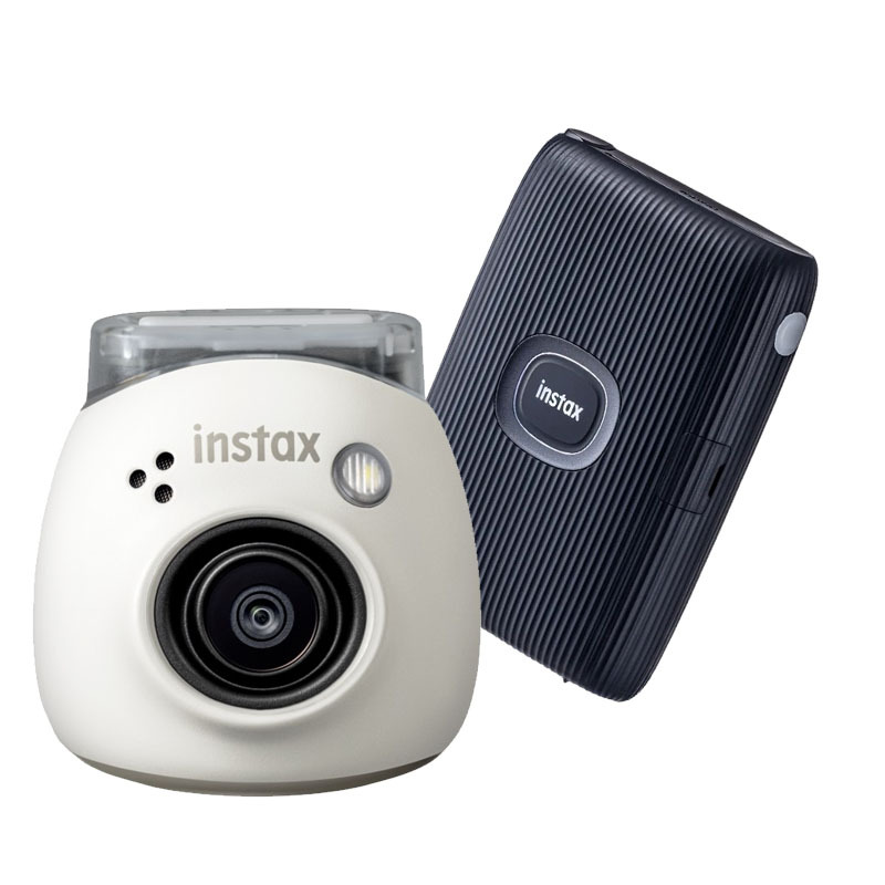 Fujifilm INSTAX Fujifilm INSTAX PAL digital camera, Milky White + INSTAX mini Link 2, Space Blue