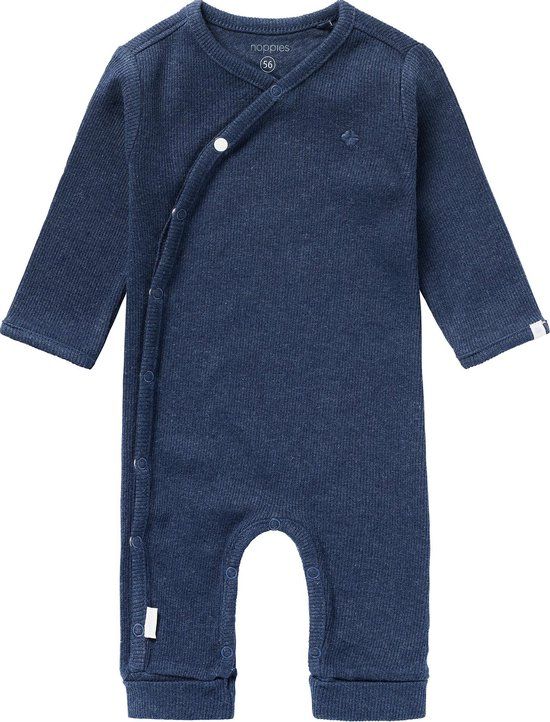 Noppies U Playsuit LS Rib Nevis - Navy Melange - Maat 44