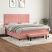 Maison Exclusive - Lit boxspring avec matelas, rose, 160x200 cm, velours