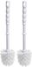 Toyma WC/Toiletborstel los - 2x - kunststof - wit - D7,5 x H35 cm - badkamer accessoires