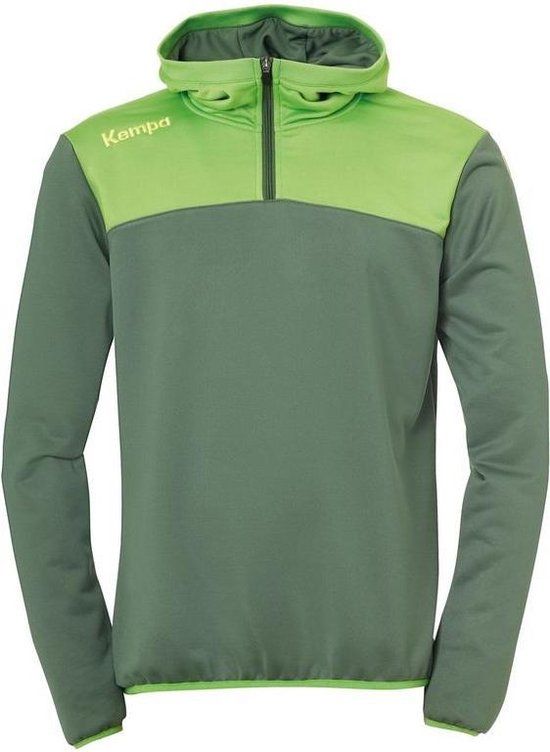 Kempa Emotion 2.0 Hoody met 1-4 Rits Dragon Groen-Hope Groen Maat 4XL | Heren