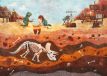 Michèle Wilson Puzzle en bois découpé à la main - Fouille des dinosaures - 26 à 50 pièces