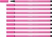 STABILO Pen 68 Premium Viltstift Neon Roze Doos 10 stuks