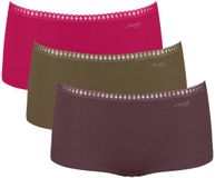 Sloggi GO Crush Short C3P Set van 3 Dames Roze/Groen Katoen Maat M