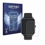 Savvies Schermbeschermer voor Yuede Smartwatch 1.96" | 6 Stuks Transparant Screen Protector Made in Germany Ultra Clear Krasbestendig