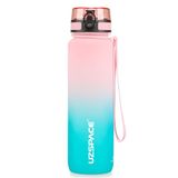 UZSPACE Drinkfles 500 ml/800 ml/1 l, sportdrinkfles voor kinderen, lekvrij, Tritan en BPA-vrije waterfles voor fiets, fitness, outdoor