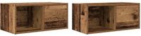 vidaXL Meuble TV 2 pcs 60x31x25,5 cm bois traité couleur bois vieilli