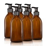 Oputec 6 x 250ml glazen zeepdispensers