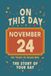 Happy Birthday! November 24: On This Day in Headlines – Nostalgic November 24 History Book with Authentic News and Memories – Perfect Birthday or Anniversary Gift