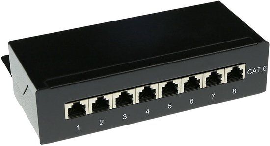 ACT FA6001 Zwart, Roestvrijstaal RJ45 Switch